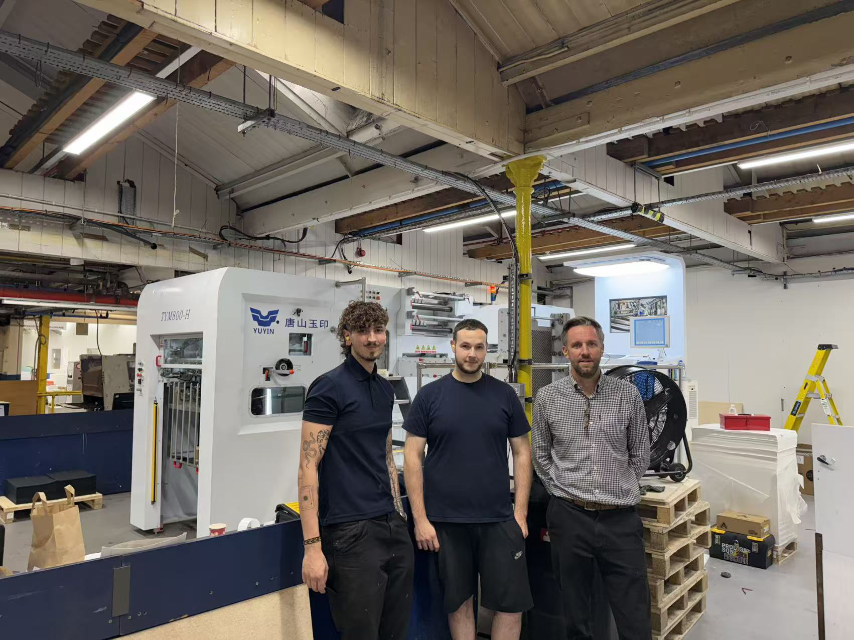 Successful installation of two TYM800-H hot stamping machines in UK