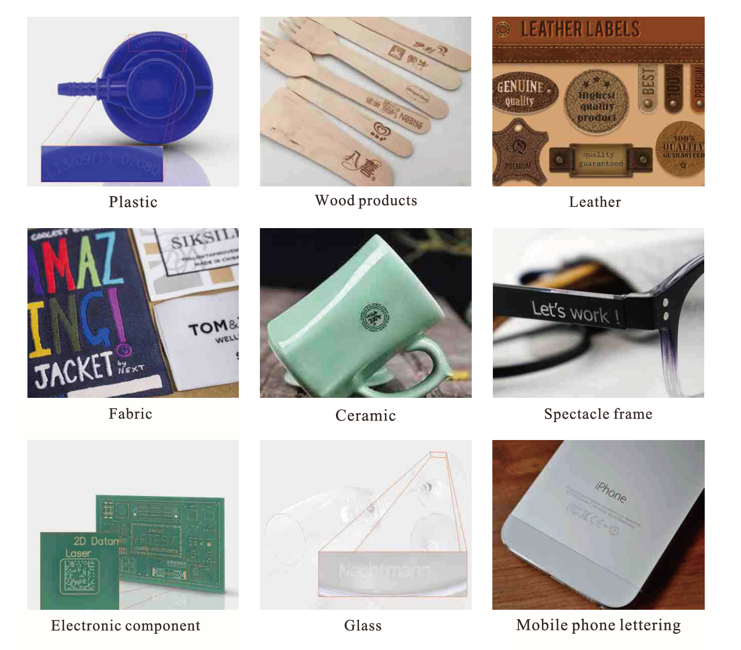 Applicable materials