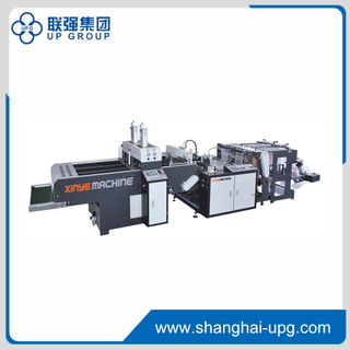 LQ-400/450/500*2 Full Automatic Double Lines High Speed Plastic T-shirt Bag Making Machine